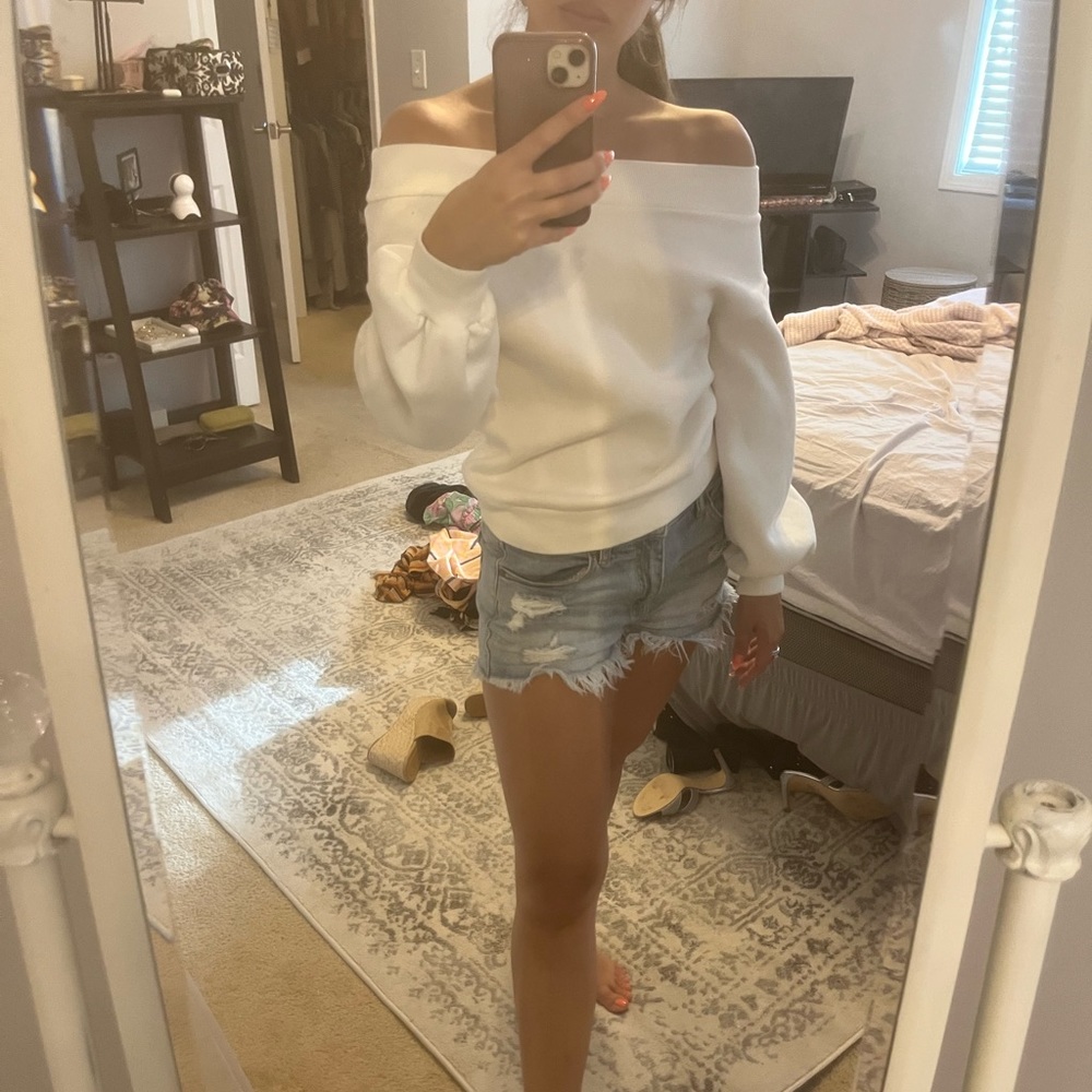 H&M off the shoulder white top
